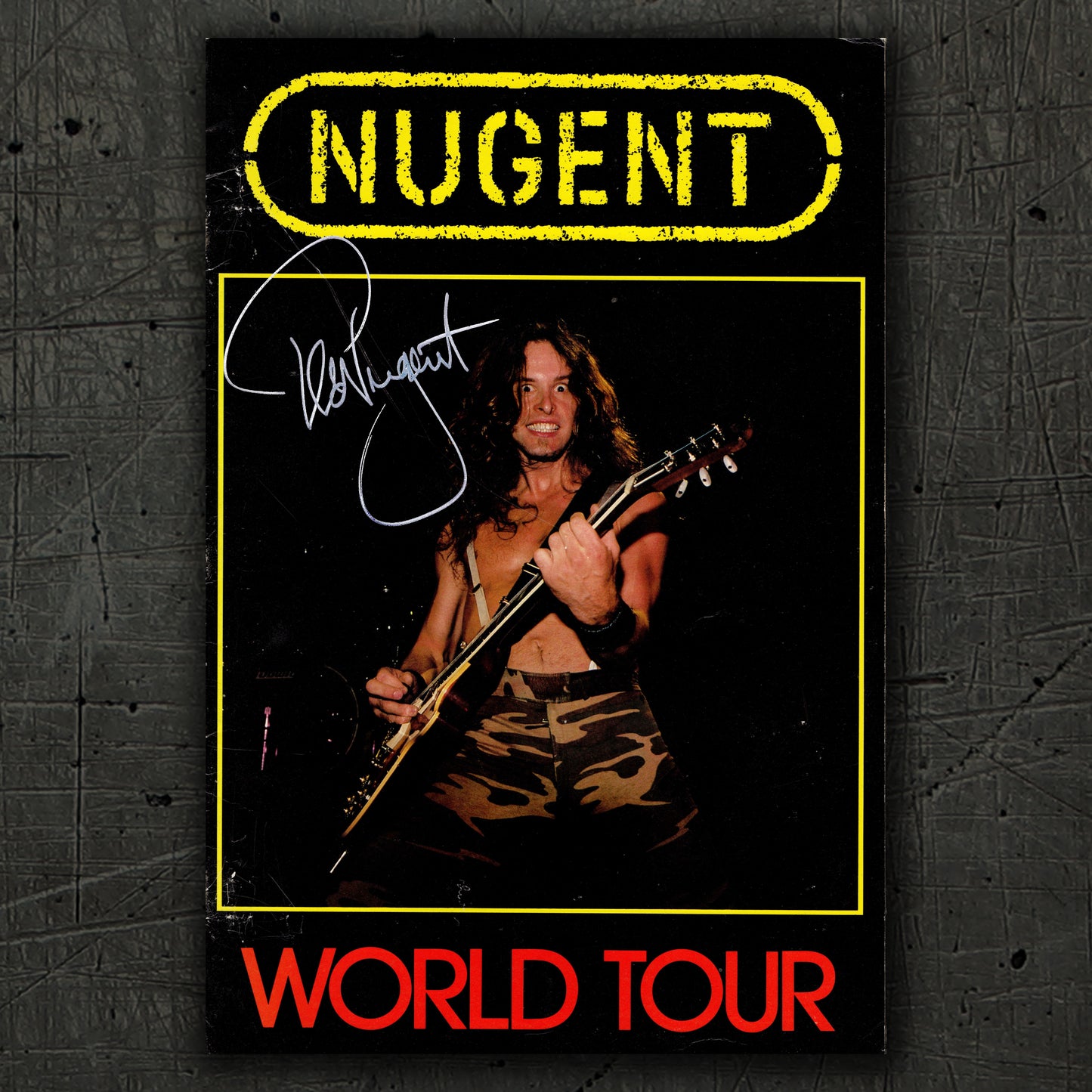 Original 1982 Ted Nugent Tour Book ~ SIGNED BY TED NUGENT