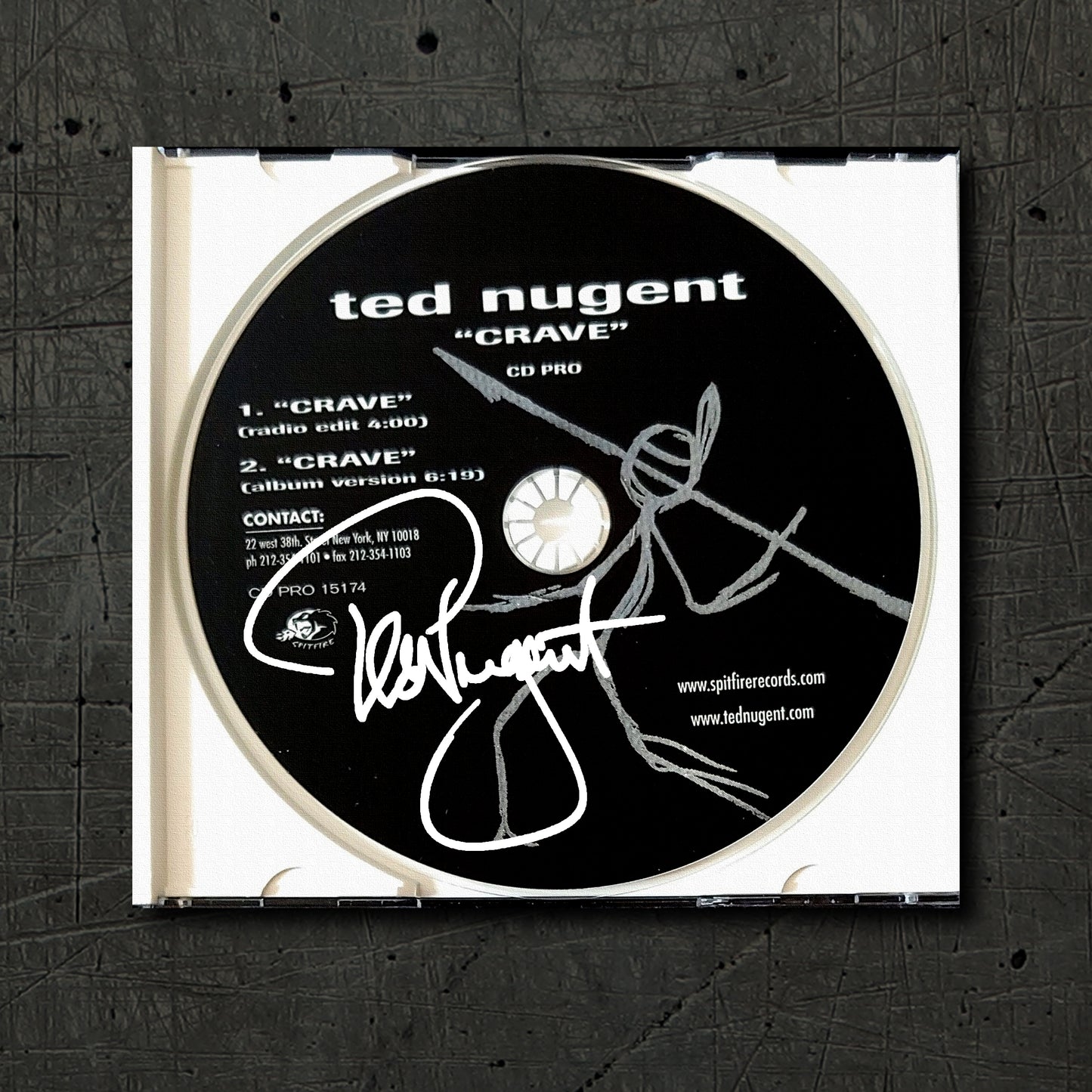 Crave CD Single ~ SIGNED BY TED NUGENT