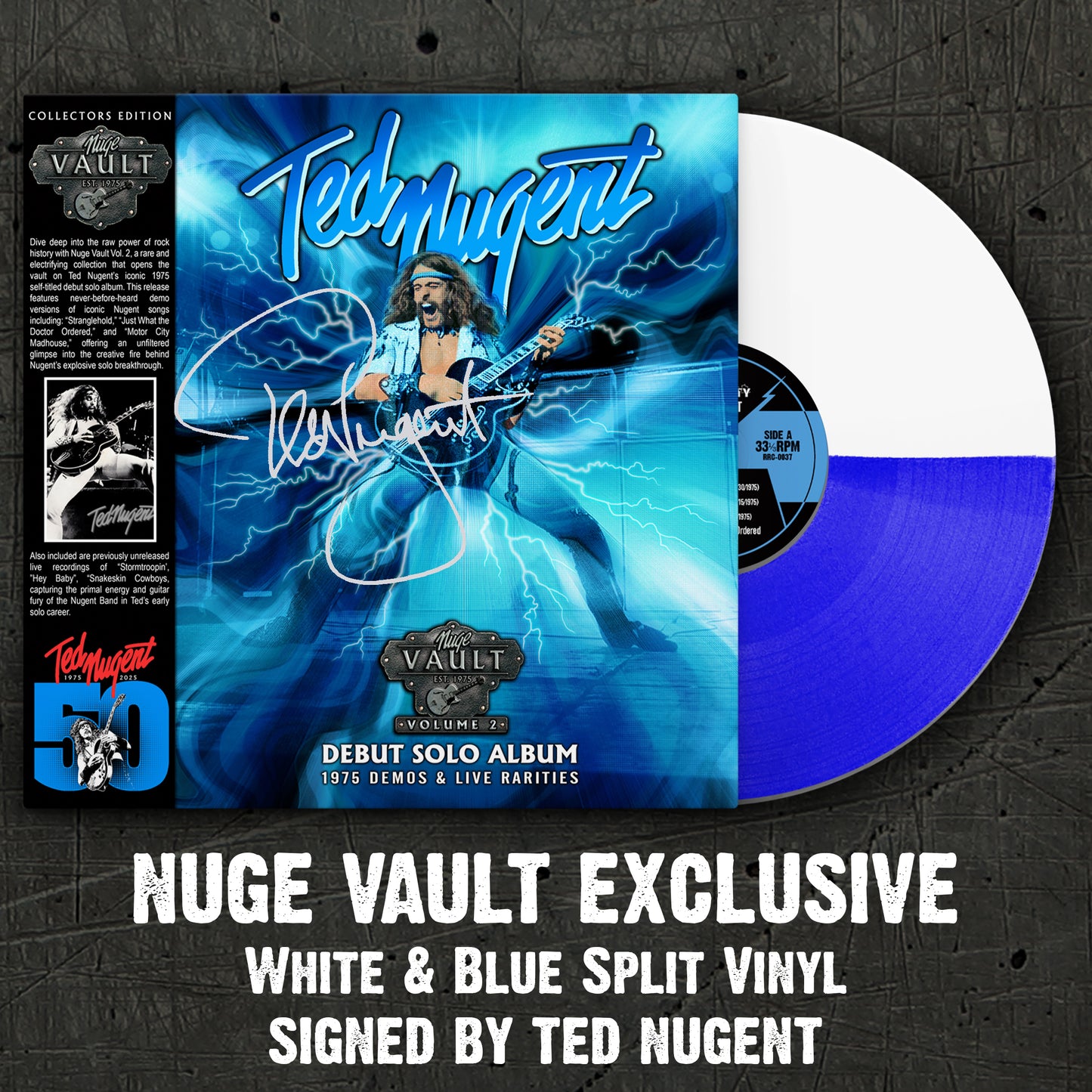 Nuge Vault VOL. 2 - 1975 Demos & Live Rarities - EXCLUSIVE VINYL ~ SIGNED BY TED NUGENT