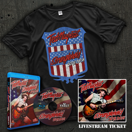 Ted Nugent Stranglehold 50th Bash - T-Shirt, Livestream & Blu-Ray Bundle