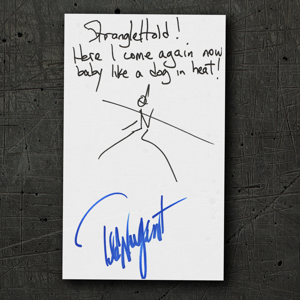 Autographed "Stranglehold" Lyric Poster